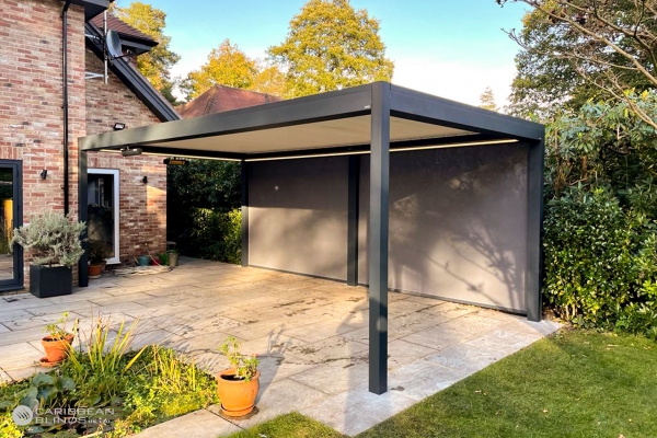 Louvered Roof Outdoor Living Pod | Freestanding | Caribbean Blinds | Patio
