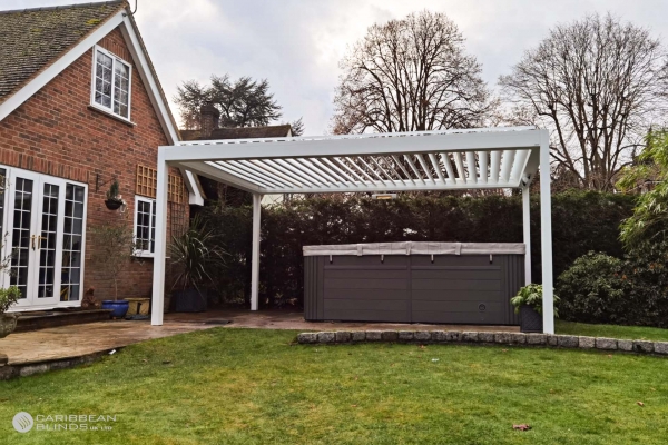 Louvered Roof Outdoor Living Pod | Freestanding | Caribbean Blinds | Patio | Swim Spa | Hot Tub