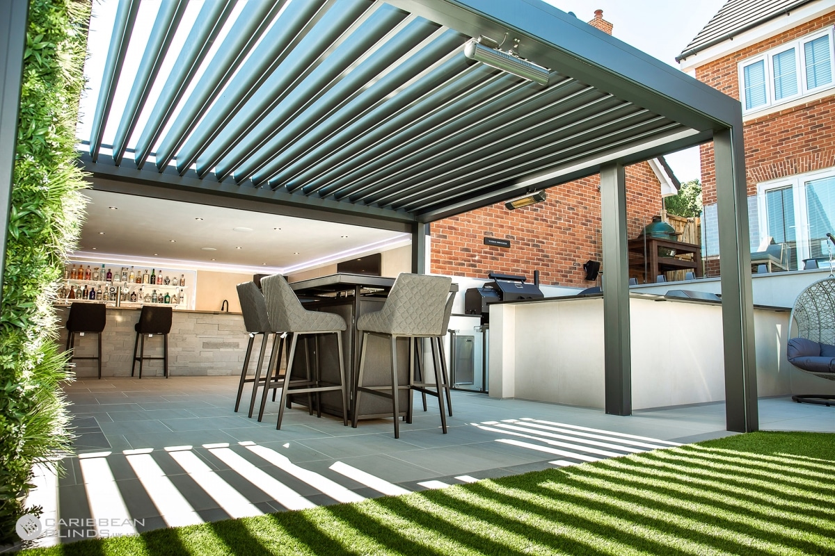 Louvered Roof Outdoor Living Pod | Freestanding | Caribbean Blinds